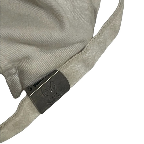 Psycho Bunny Embroidered Skull & Crossbones Hat Cap One Size White Adjustable - Picture 10 of 14